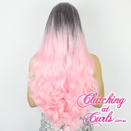 Long 65cm Pink Ombré Synthetic Extension