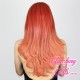 Medium 45cm Straight Orange Balayage Synthetic Lace-Front Wig