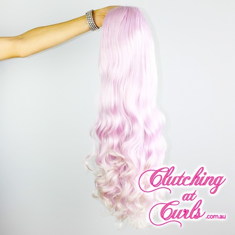 Long 60cm Platinum Purple Synthetic Extension